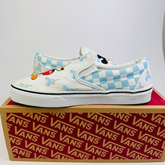 Vans Slip On Disney World 50th Anniversary Mickey Mouse Shoes Mens 7 Womens 8.5 - Picture 10 of 13